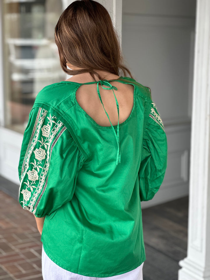 Emily Lovelock Green Nora Top