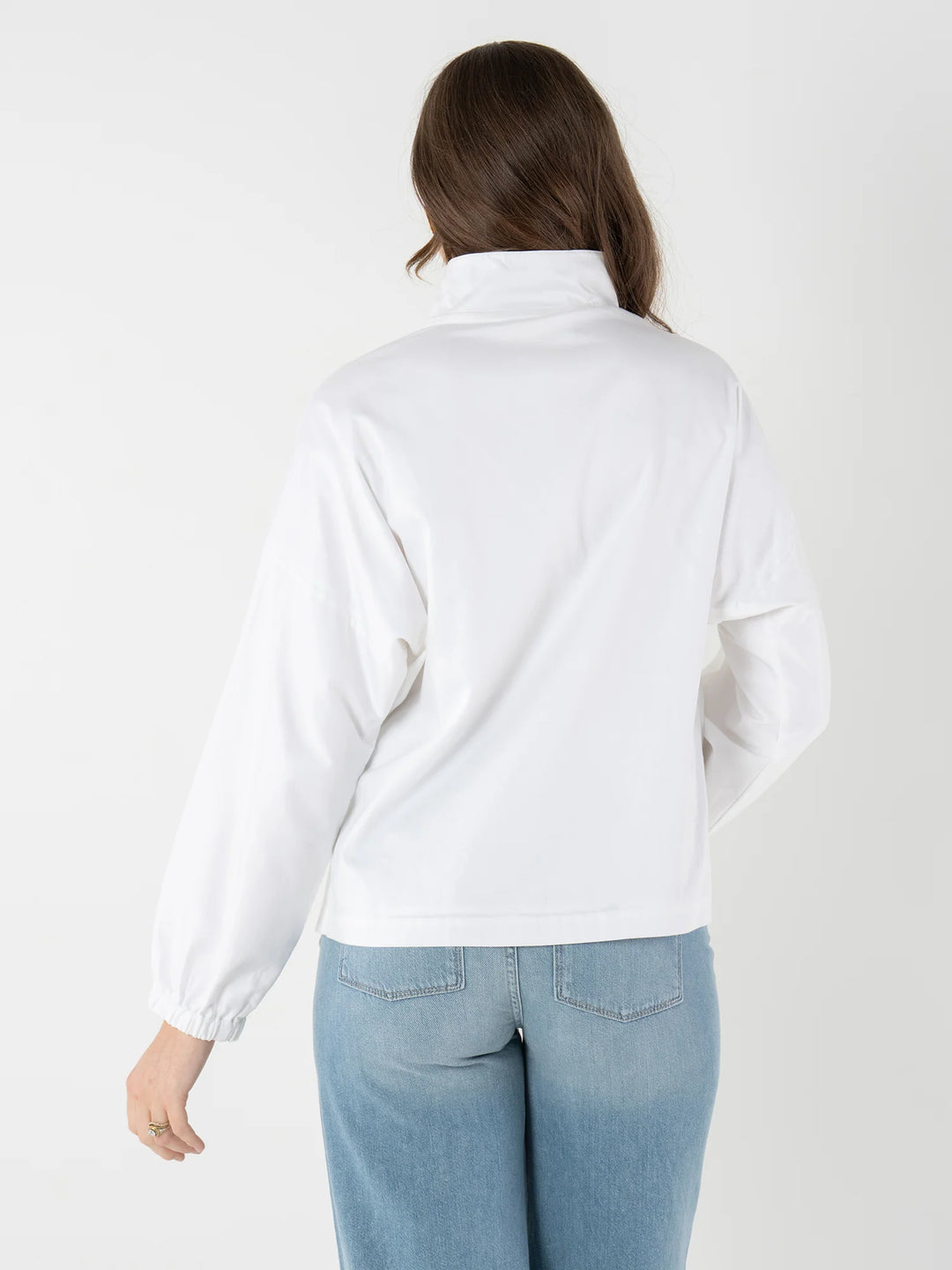 Emily Mccarthy Long-sleeve Poppy in White Cotton Poplin