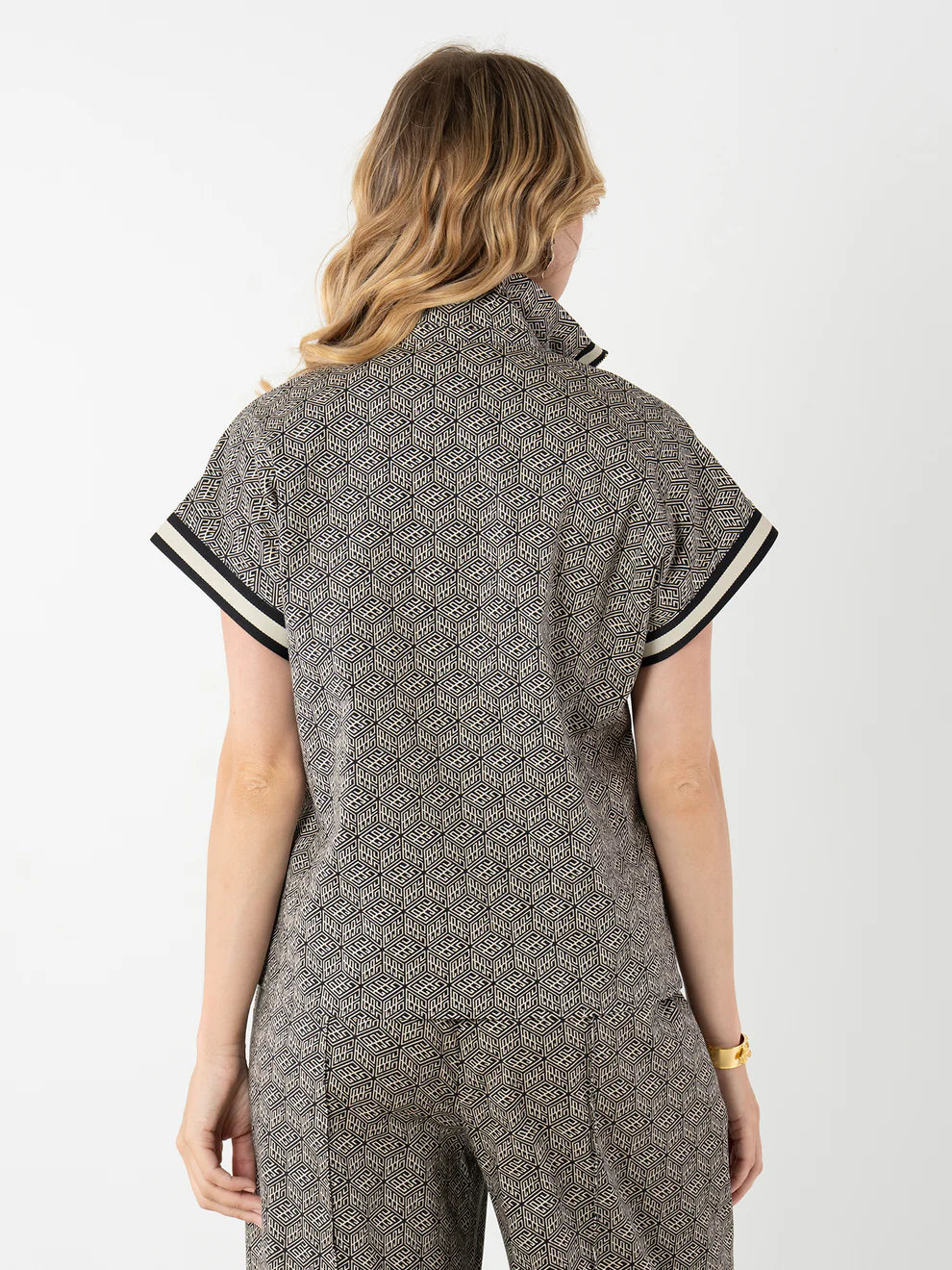 Emily Mccarthy Poppy Pullover in Black Tonal Monogram
