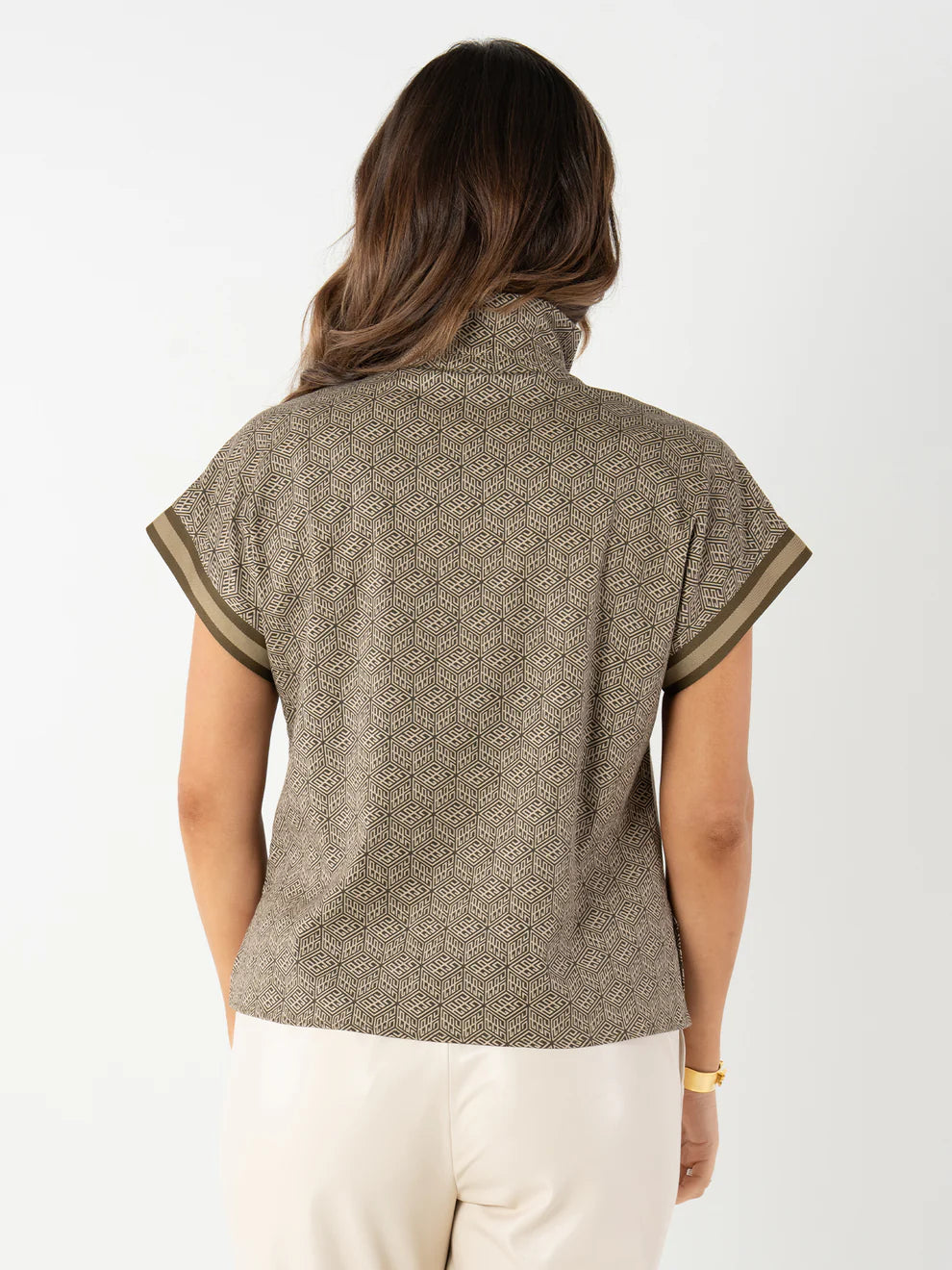 Emily Mccarthy Poppy Pullover in Green Tonal Monogram