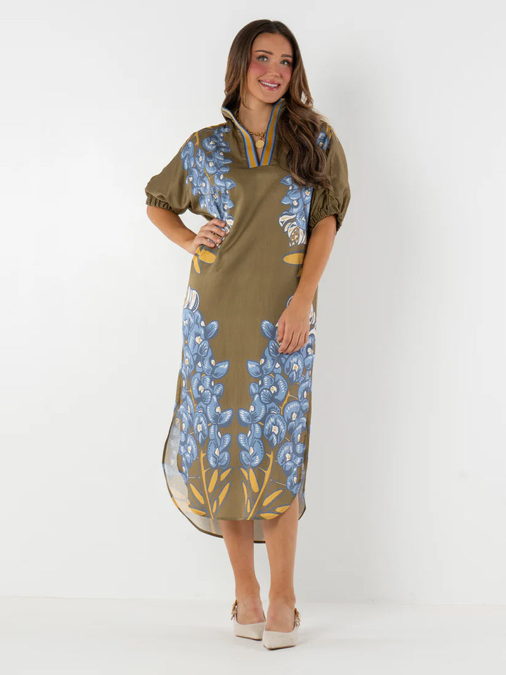 Emily Mccarthy Poppy Caftan Dress in Bluebonnet