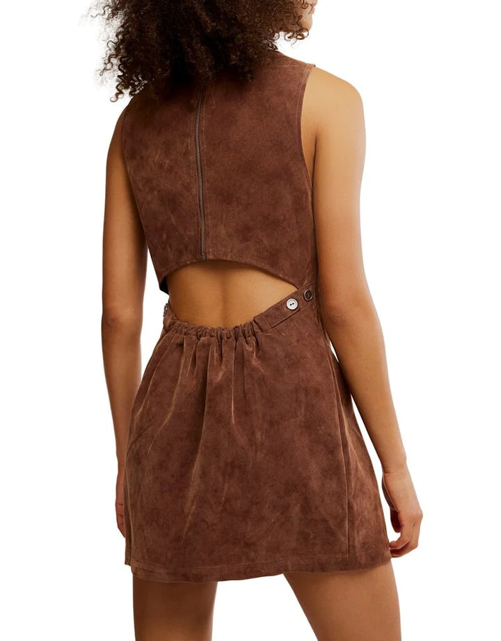 Free People Atlas Suede Mini in Chicory Coffee