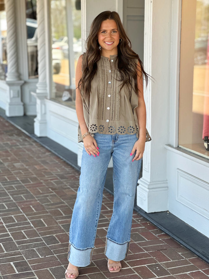 Dylan Malia Olive Top
