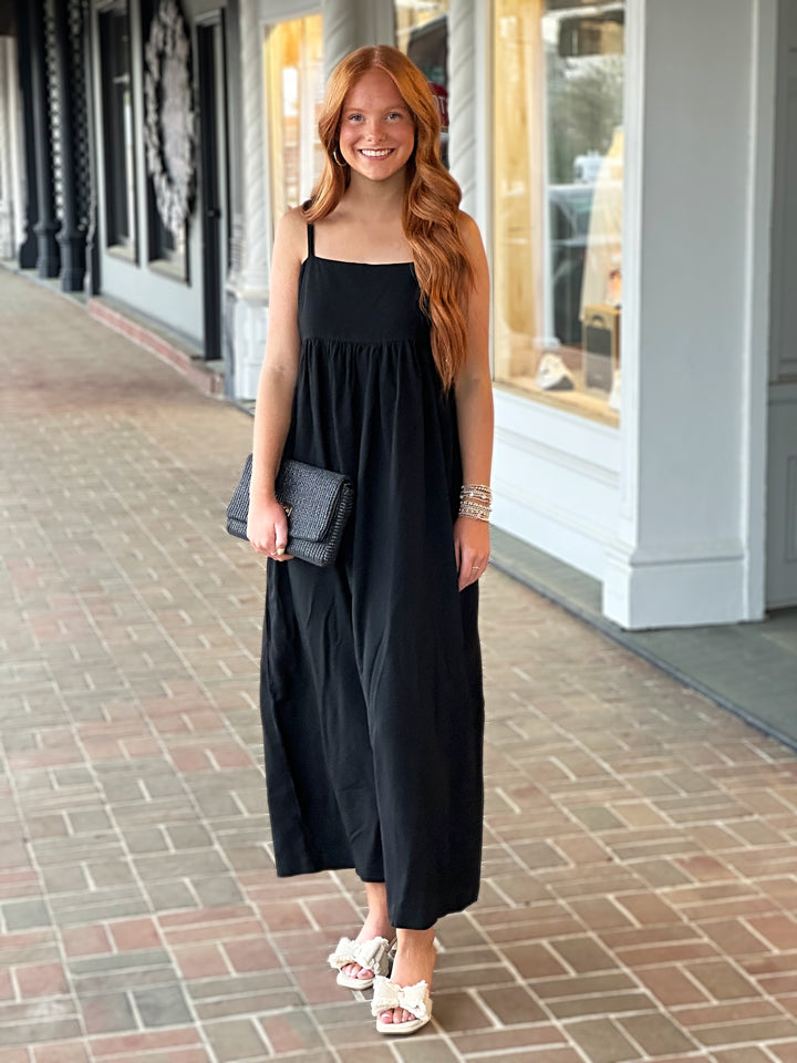 Richer Poorer Women's Linen Maxi Dress in Black