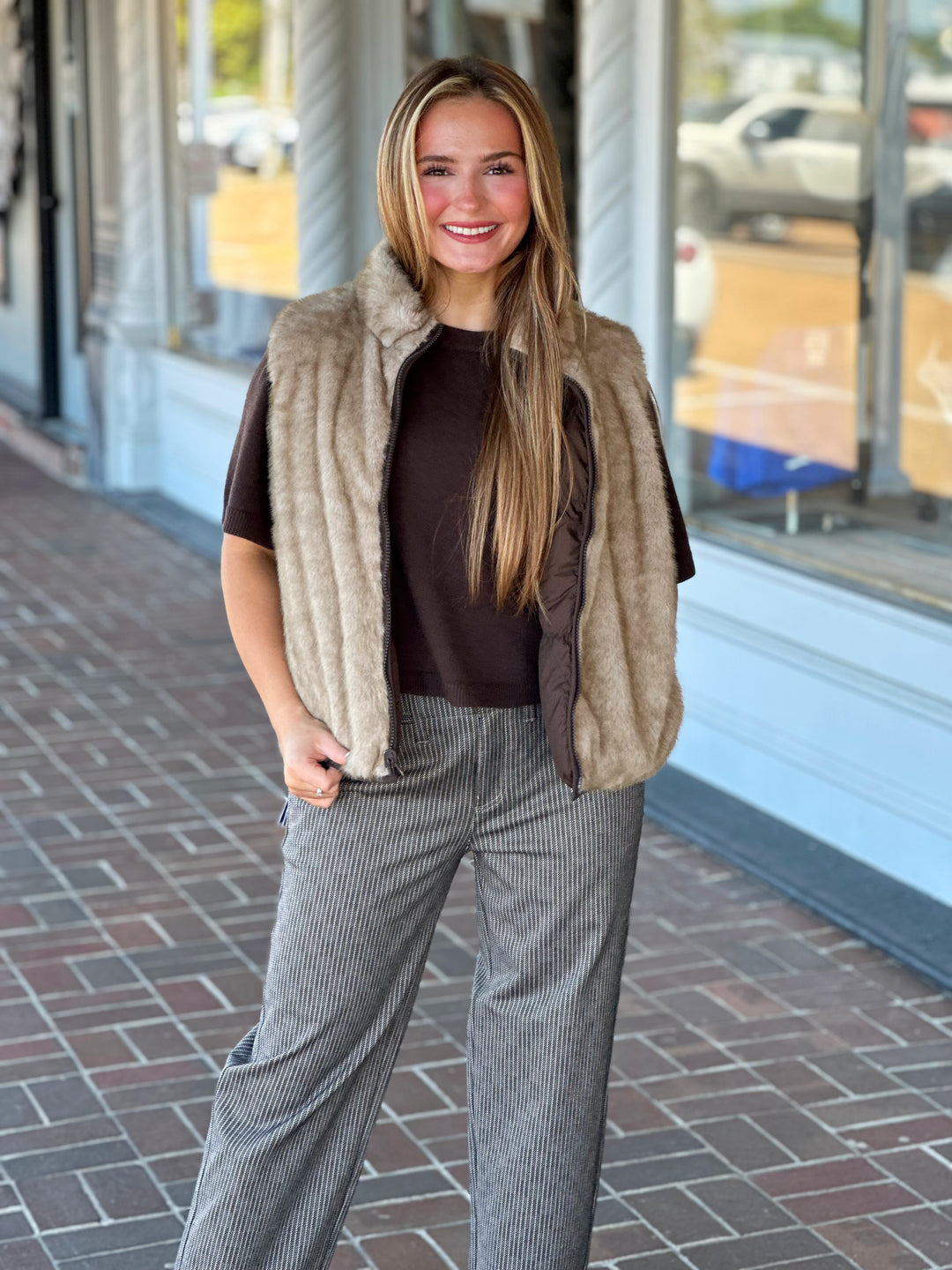 Steve Madden Brady Vest in Dark Espresso