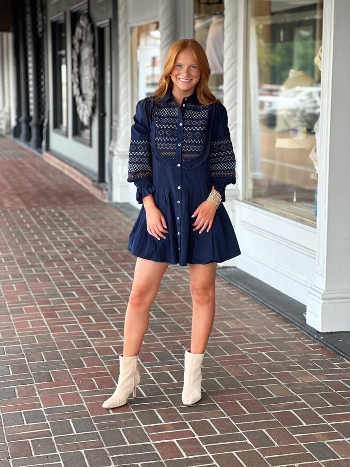 Love The Label Walton Mini Dress in Pagent Blue