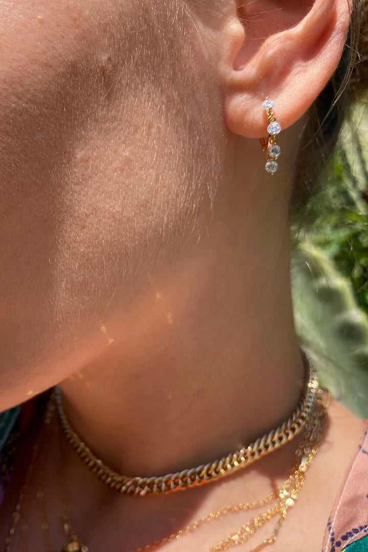 Native Gem Floating Huggies in Diamond