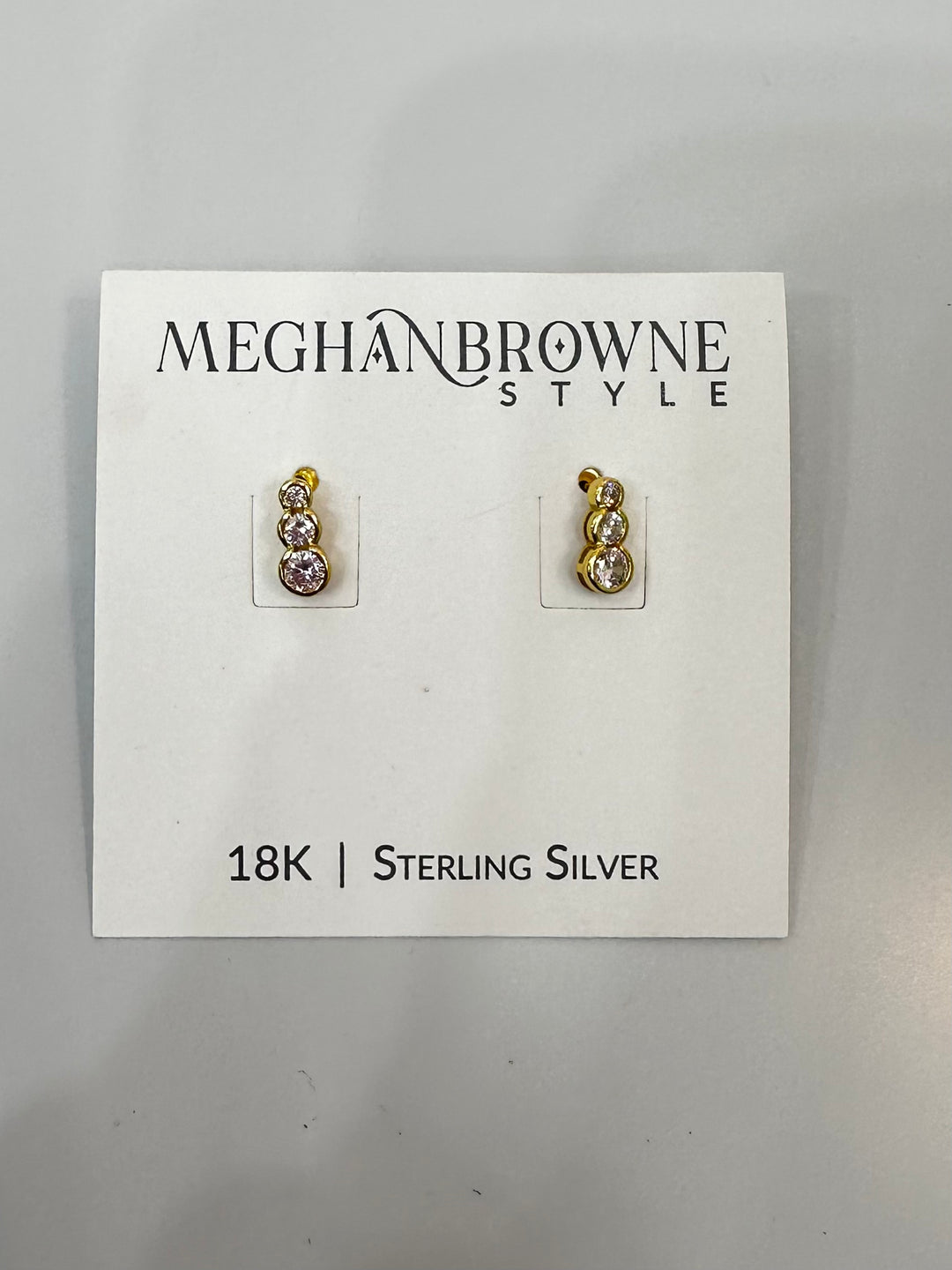 Trio 18K Gold Stud Earrings