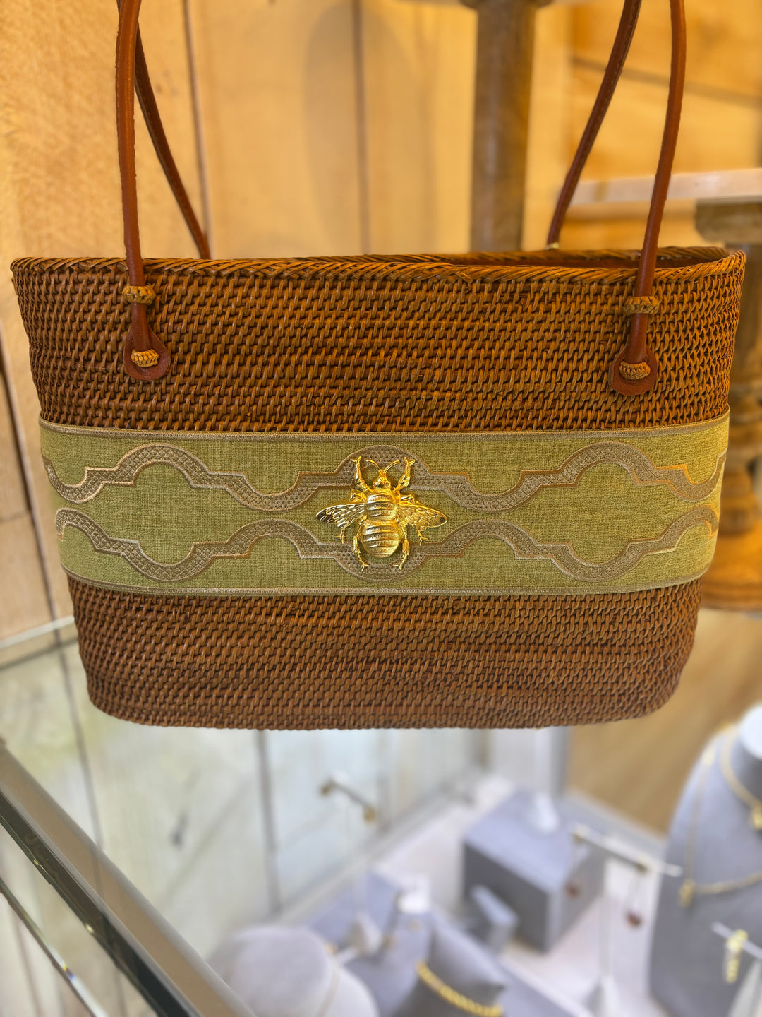 Lisi Lerch Green Large Charlotte With XL Bee Charm