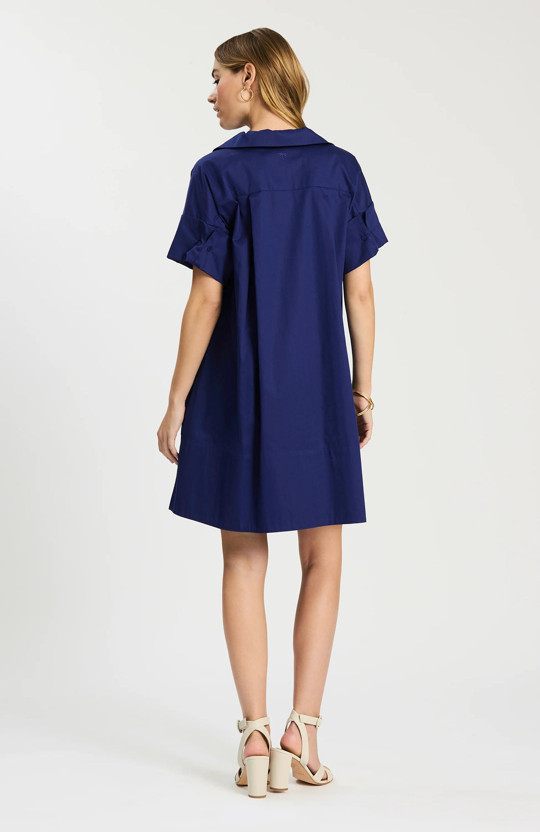 Tyler Boe Addie Cotton Short Shirtdress in Beacon Blue