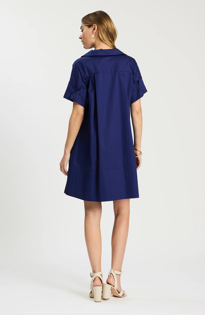 Tyler Boe Addie Cotton Short Shirtdress in Beacon Blue