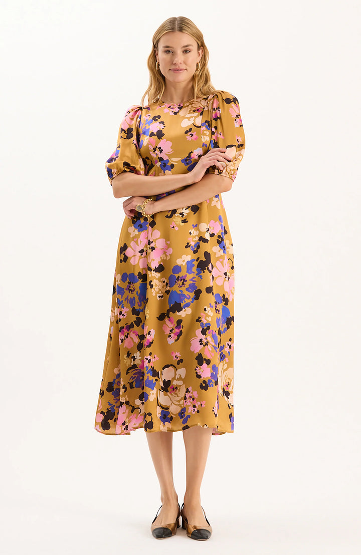 Tyler Boe Frankie Charmeuse Dress in Enchanted Floral