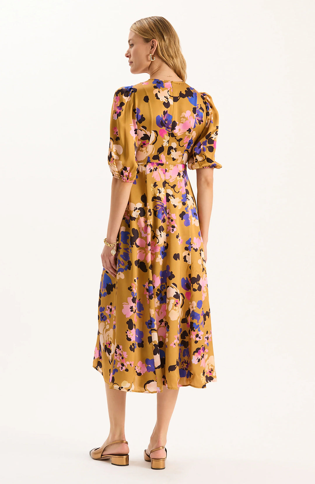 Tyler Boe Frankie Charmeuse Dress in Enchanted Floral