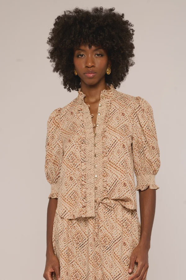 Love The Label Zinny Top in Wuthering Winds