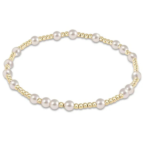 Enewton  egirl hope unwritten bracelet 4MM BEAD BRACELET- pearl