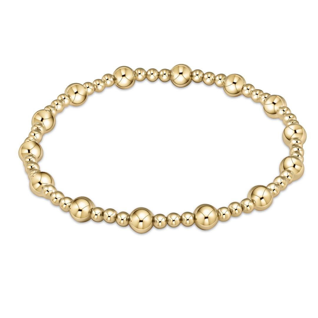 Enewton Extends Classic Sincerity Pattern 5MM Bead Bracelet-Gold