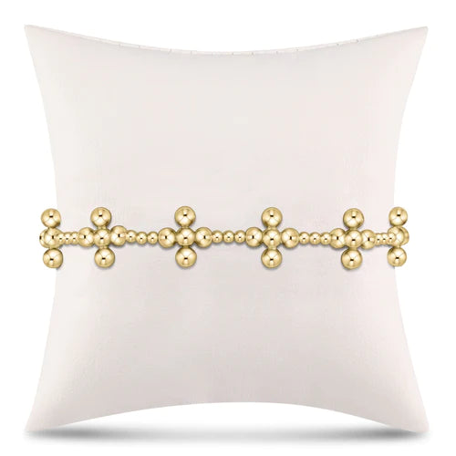 Enewton signature cross sincerity pattern 2.5mm bead bracelet - classic beaded signature cross gold - 4mm bead gold