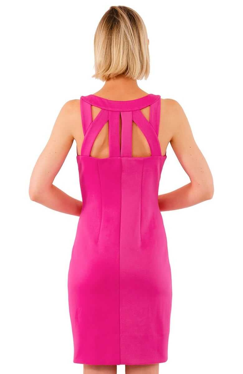 Gretchen Scott Jersey Isosceles Dress in Solid Pink