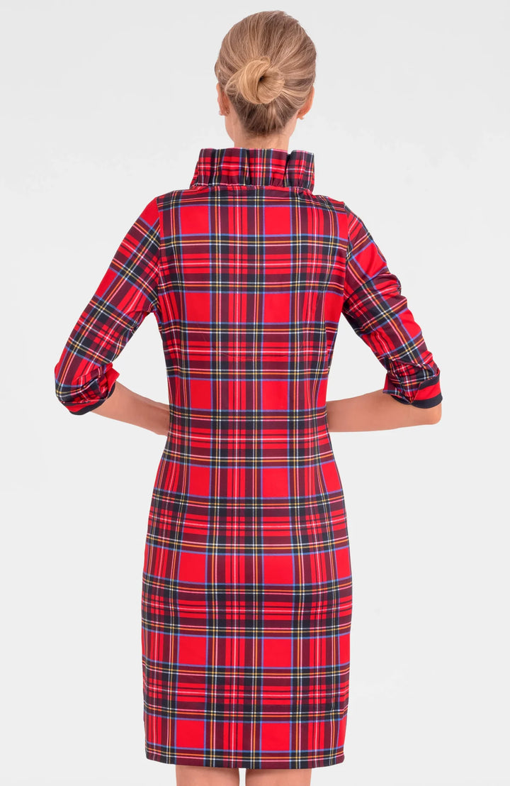 Gretchen Scott Ruffneck Dress in Duke of York