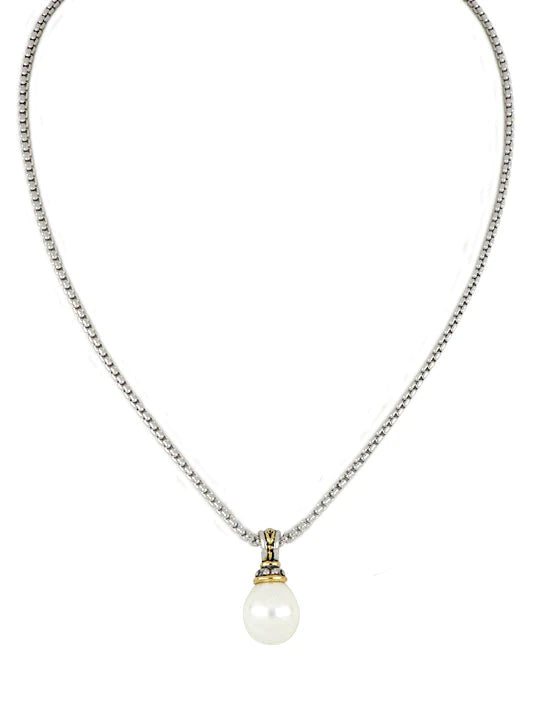 John Medeiros Ocean Images Collection Seashell Pearl Slider with Chain