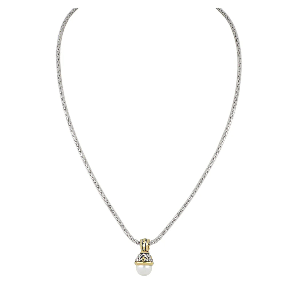 John Medeiros Ocean Images Collection Small 10mm Pearl Slider Necklace