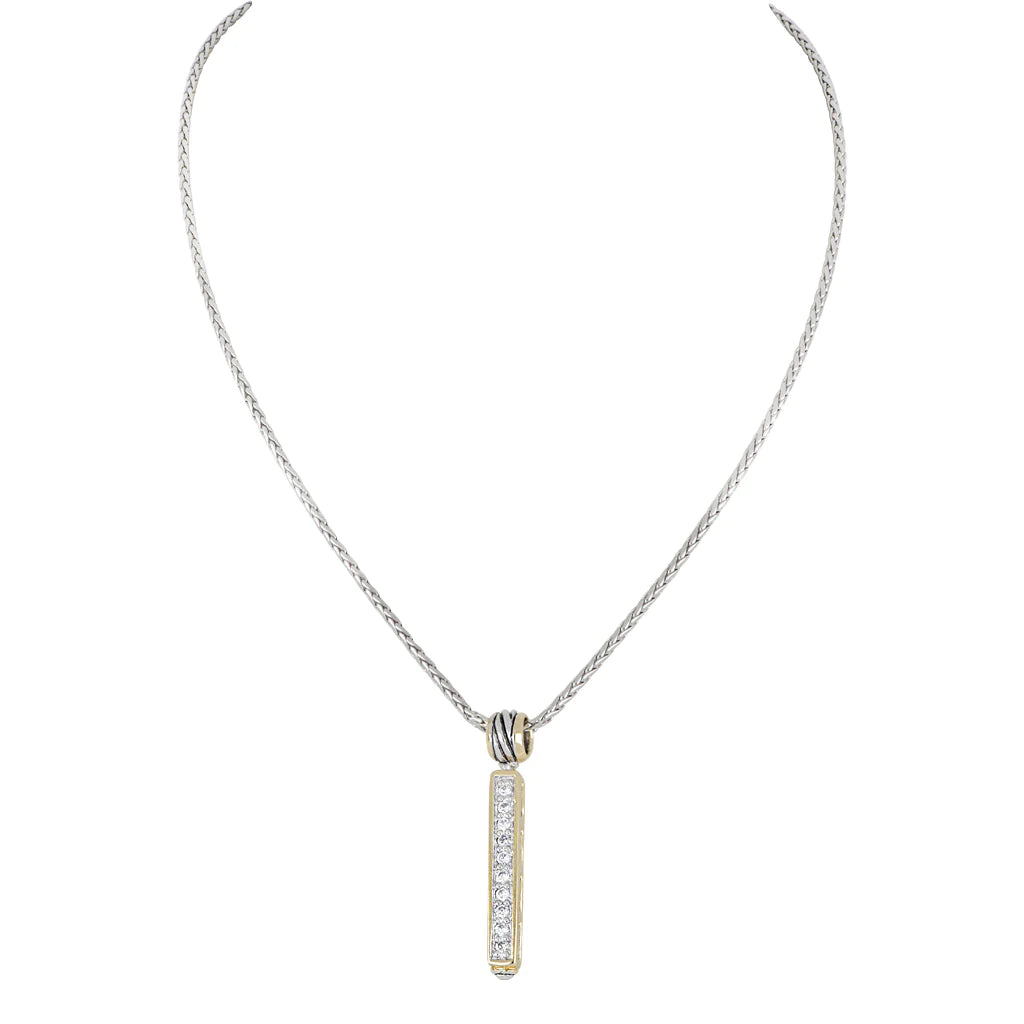 John Medeiros Celebration Petite Pavé Bar Necklace