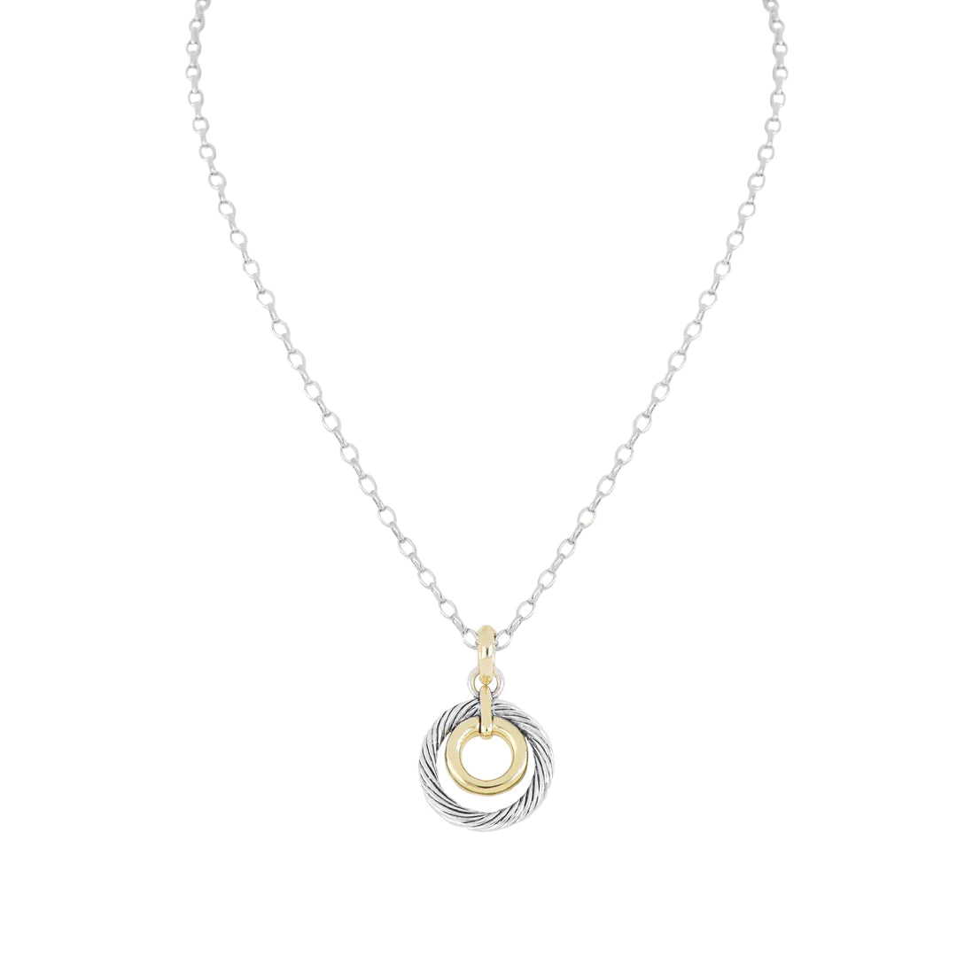 John Medeiros Cordão Collection - Circle With Inset Pendant Necklace