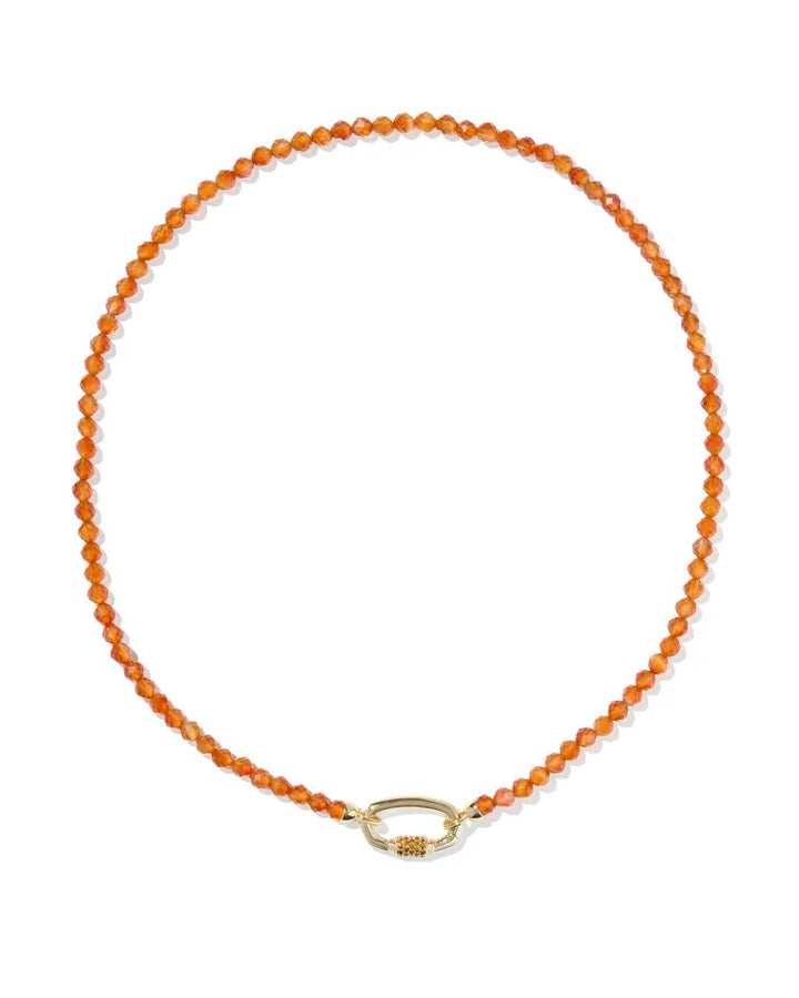Kendra Scott Emery Beaded Strand Necklace in Orange Agate