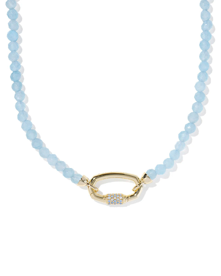 Kendra Scott Emery Beaded Strand Necklace in Light Blue