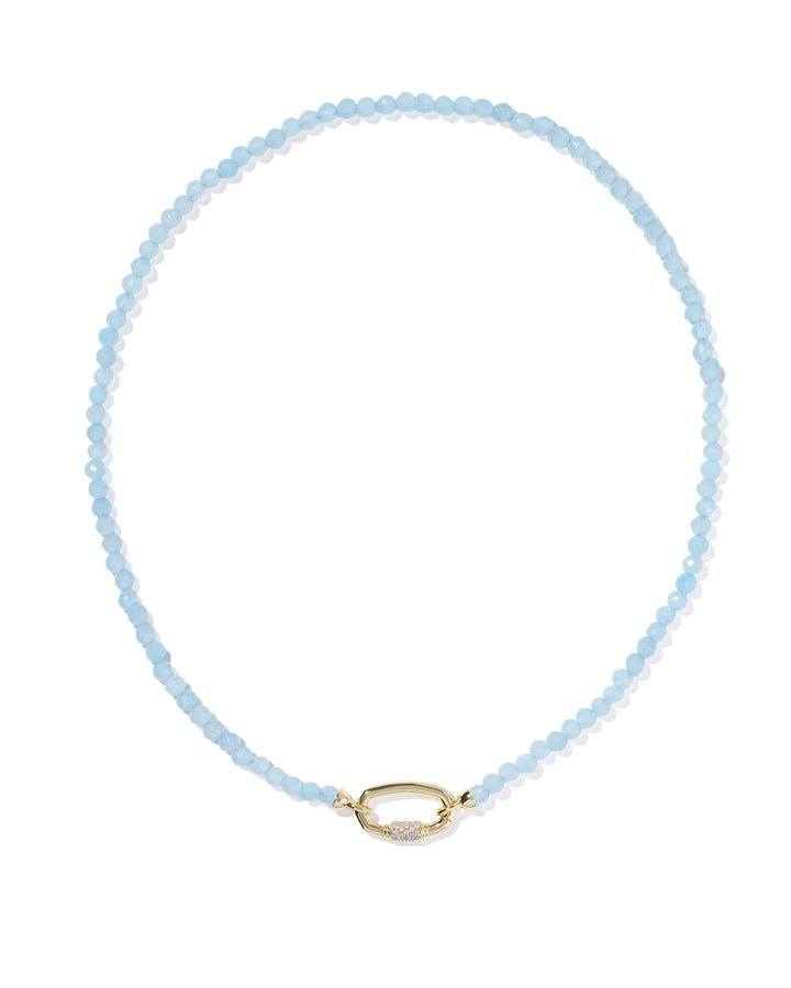 Kendra Scott Emery Beaded Strand Necklace in Light Blue