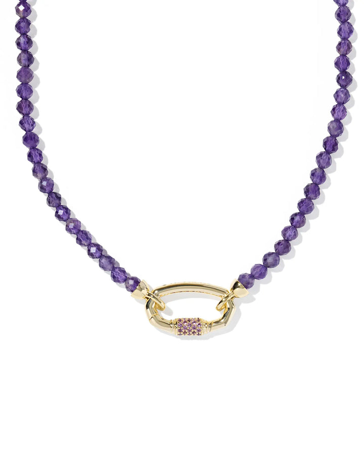 Kendra Scott Emery Beaded Strand Necklace in Purple Amethyst