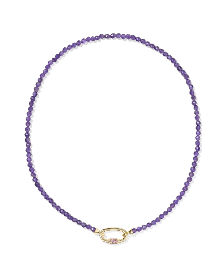Kendra Scott Emery Beaded Strand Necklace in Purple Amethyst