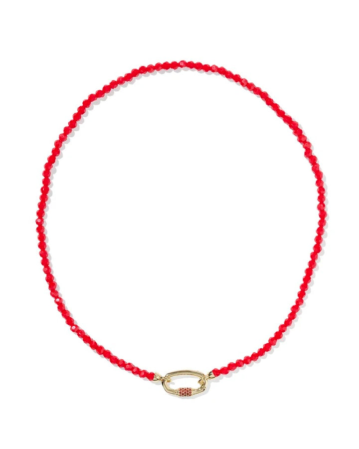 Kendra Scott Emery Beaded Strand Necklace in Red Glass