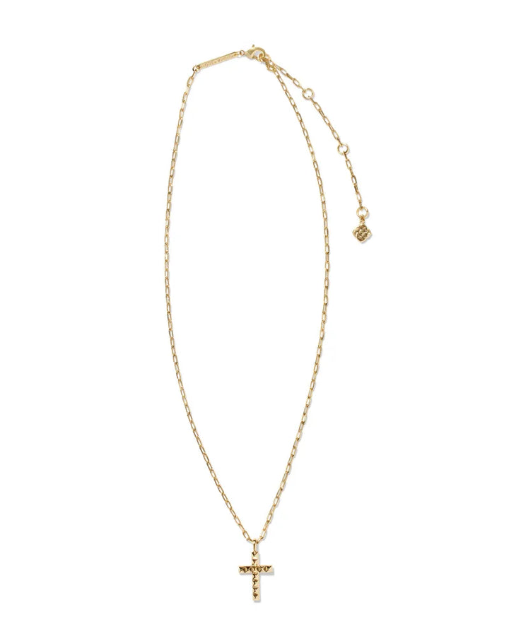 Kendra Scott Jada Cross Short Pendant Necklace in Gold