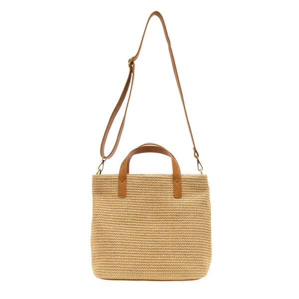 Lucy Large Straw Convertible Crossbody Tote