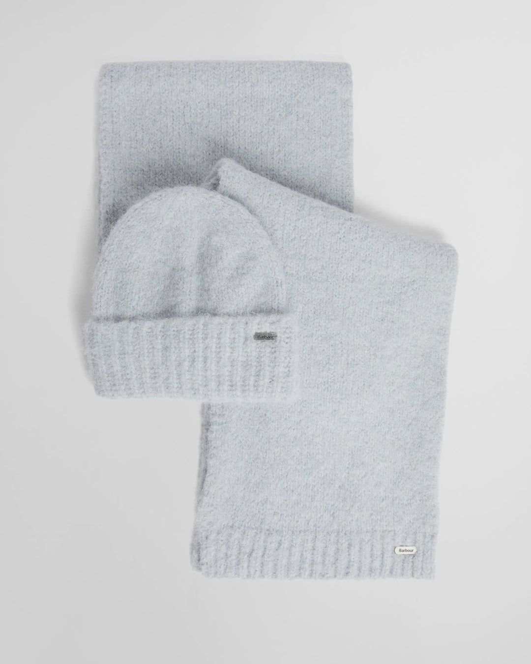 Barbour Emmie Beanie & Scarf Gift Set in Soft Blue