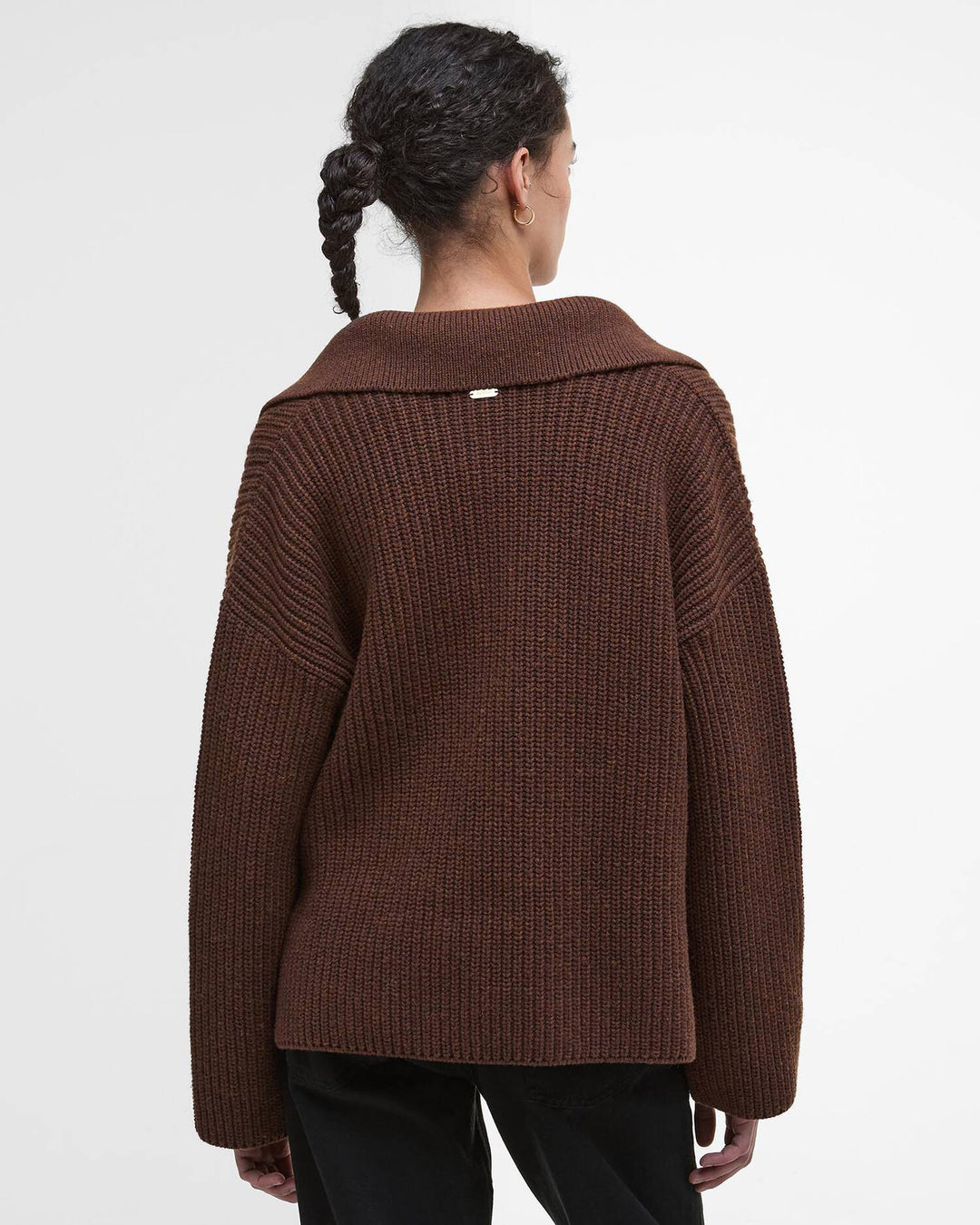 Barbour Robyn V-Neck Jumper in Vicuna