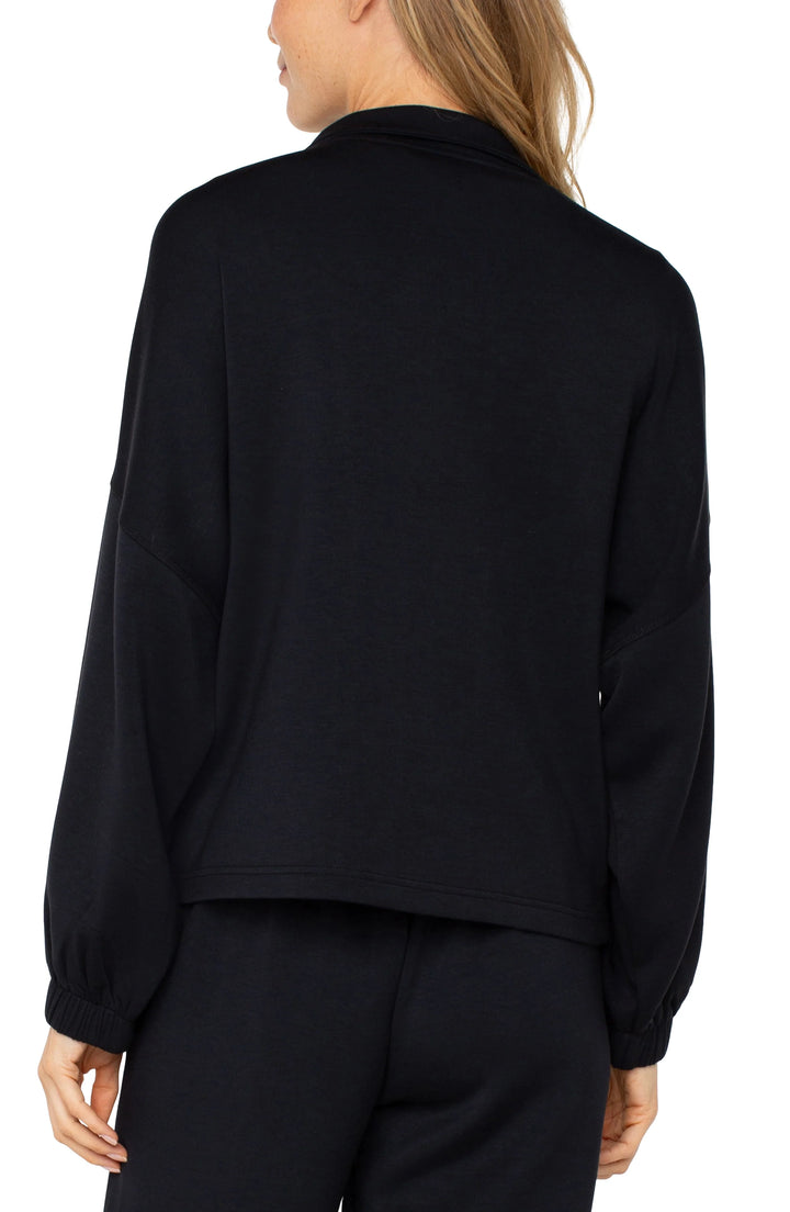 Liverpool Los Angeles Zip Up Funnel Neck Jacket in Black
