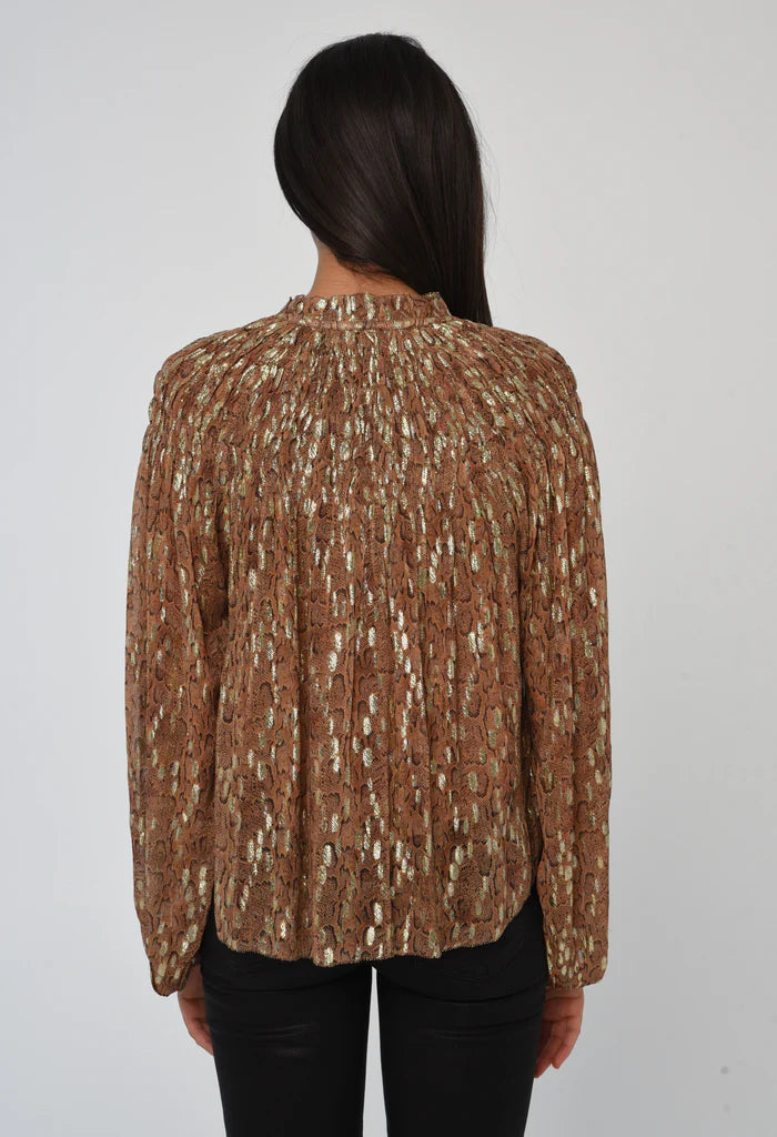 Love The Label Meredith Top in Cavalier Python Print
