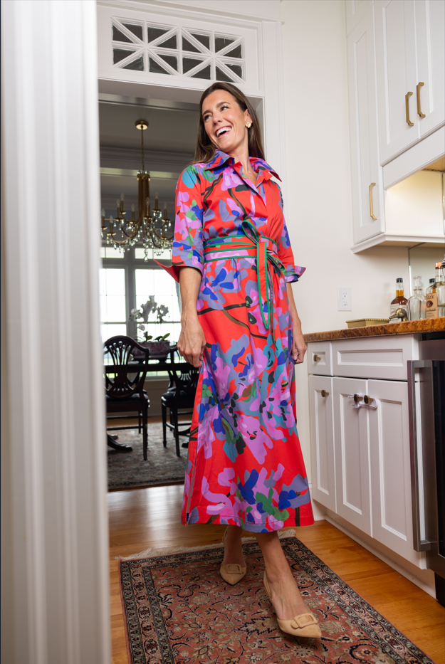 House Of MBR Miss Scarlet© Ruthie Shirt Dress Long