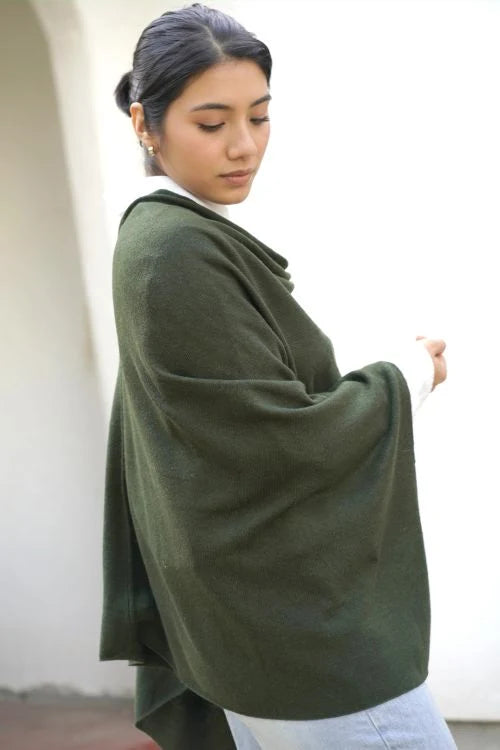 Cashmere Scarf/Wrap Seaweed