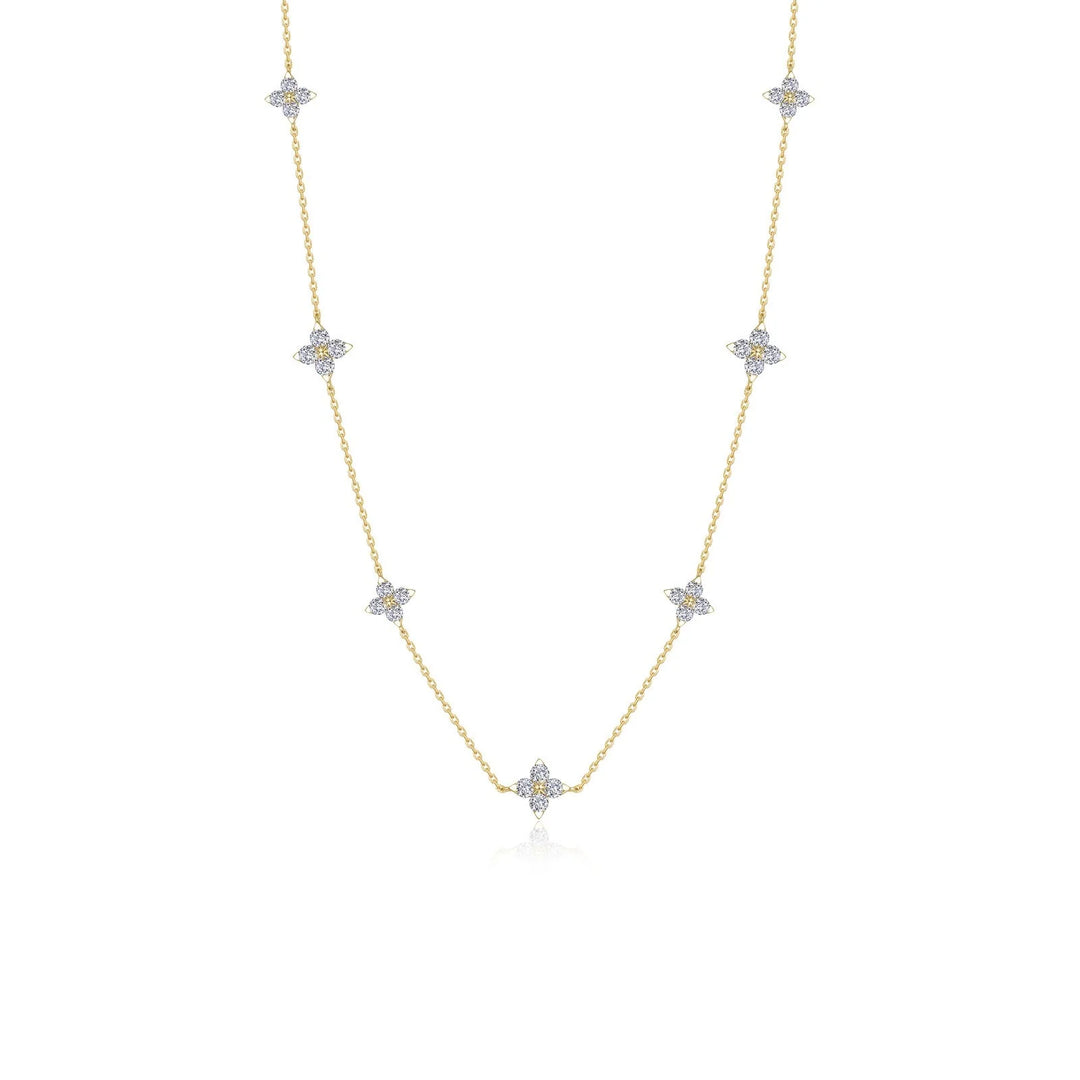 Lafonn Gold Trillium Station Necklace