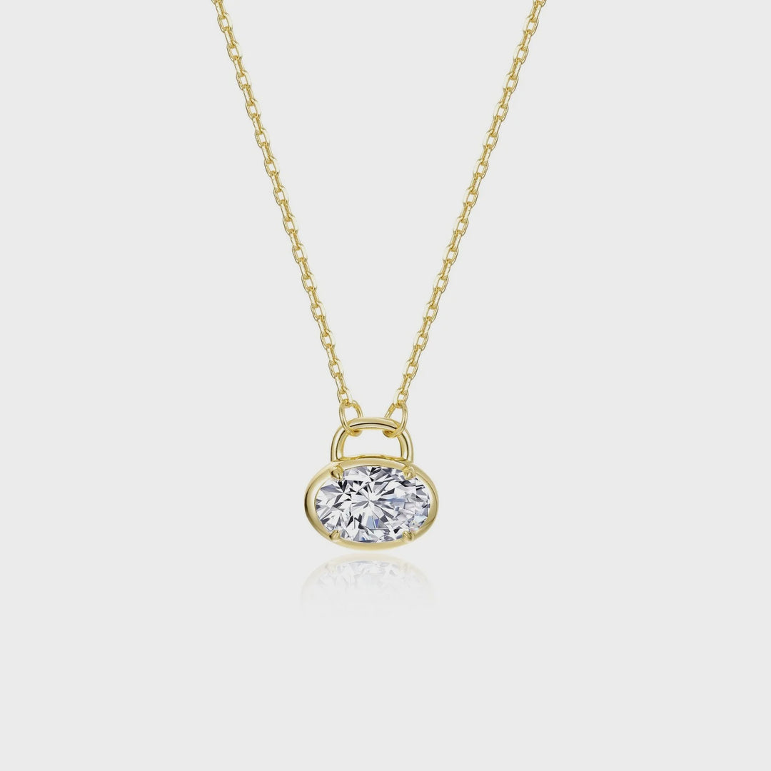 Lafonn Oval Lock Necklace