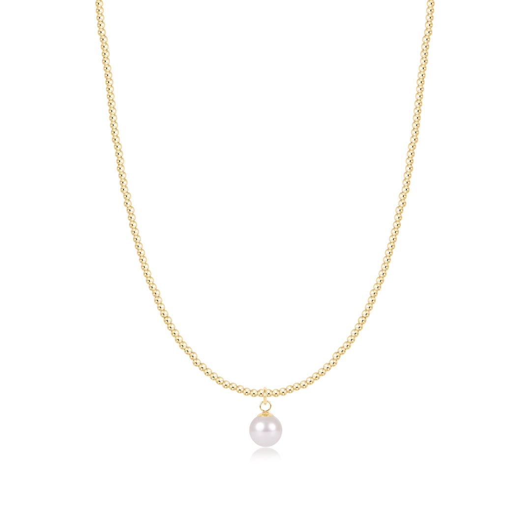 Enewton 15" Choker Beaded - Classic Gold 2mm - Classic Pearl 8mm Charm