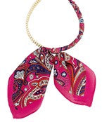 Scarf Necklace in Fuchsia