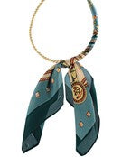 Scarf Necklace in Turquoise