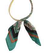 Scarf Necklace in Teal