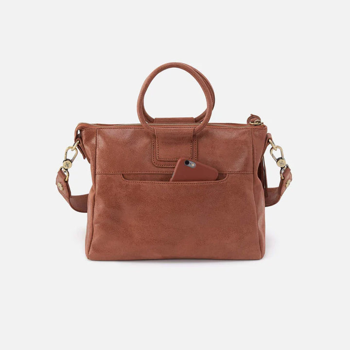 Hobo Sheila Medium Satchel in Burnished Saddle