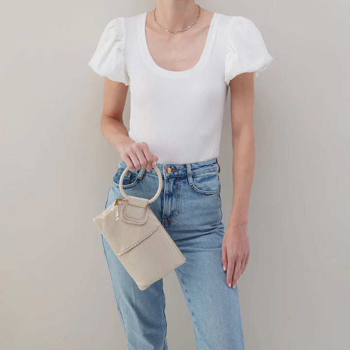 Hobo Sable Wristlet in Sand Shimmer