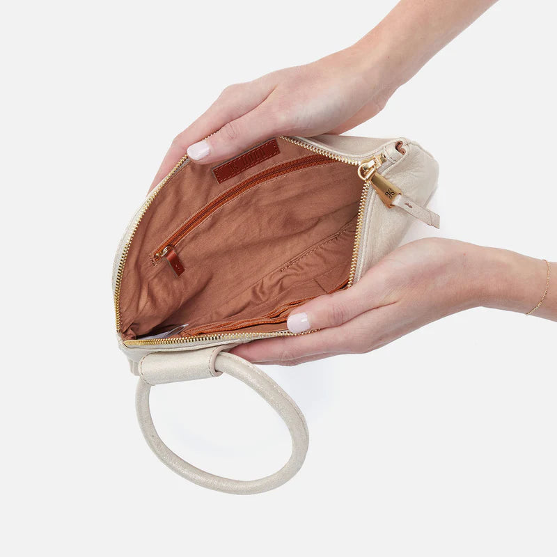 Hobo Sable Wristlet in Sand Shimmer